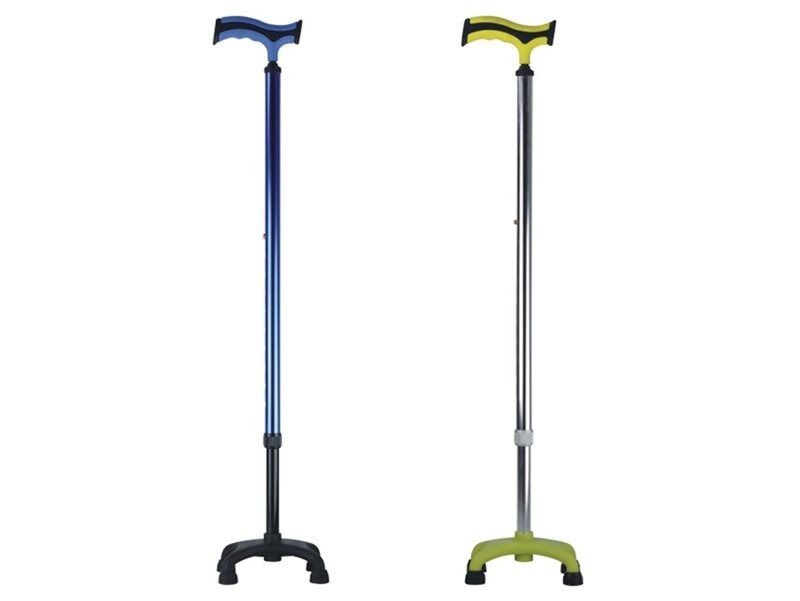 מקל 4 נקודות לעזר בהליכה עם בסיס פלסטיק